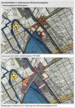 Plan Änderung Flächennutzungsplan Neumalsch
