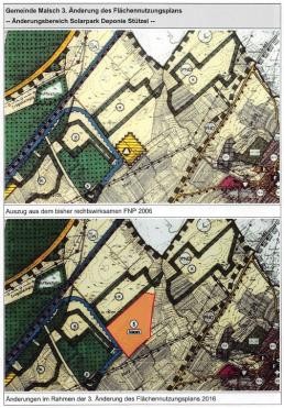 Plan Flächennutzung Solarpark