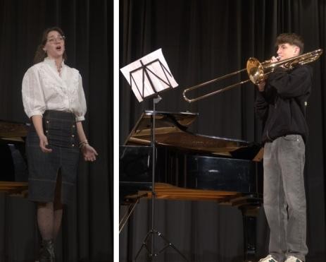 Felix Daum an der Posaune und Olena Darchieva mit Gesang Felix Daum an der Posaune und Olena Darchieva mit Gesang