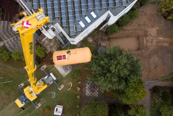 Nahwärme Bühnsee Luftaufnahme Nahwärme Bühnsee Luftaufnahme