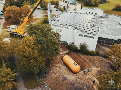 Nahwärme Bühnsee Luftaufnahme Nahwärme Bühnsee Luftaufnahme